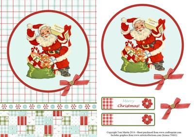Santa & Toys Topper & Decoupage