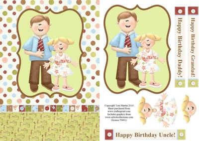 Daddy & Girl Topper & Decoupage