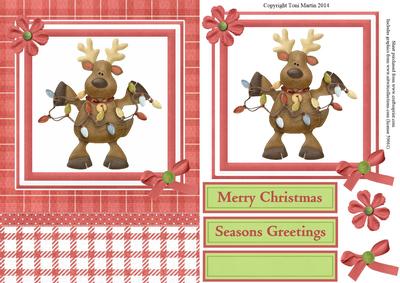 Christmas Reindeer Topper & Decoupage