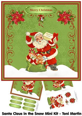 Santa Claus & Toys Mini Kit & Decoupage
