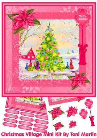 Christmas Village Scene Mini Kit & Decouapage