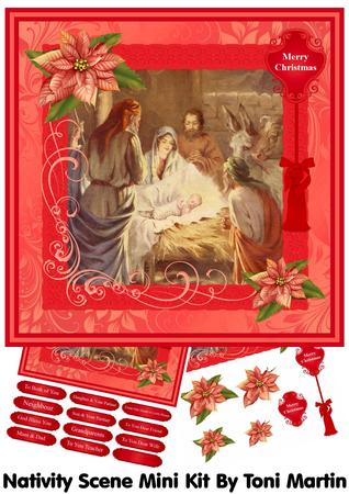 Christmas Nativity Scene Mini Kit & Decoupage
