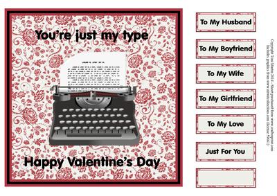 You're Just My Type - Valentine's Day Topper & Sentiments