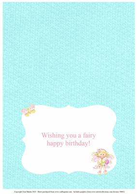 Wishing You a Fairy Happy Birthday Insert