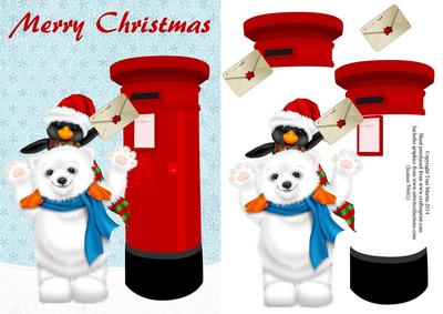 Posting Christmas Cards Topper & Decoupage