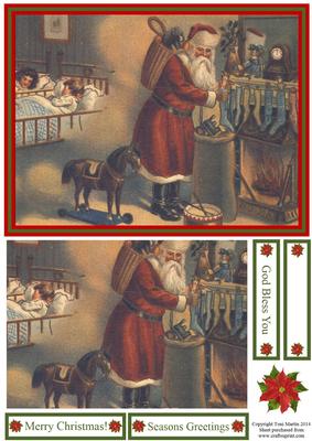 Christmas Eve Santa Scene & Pyramage