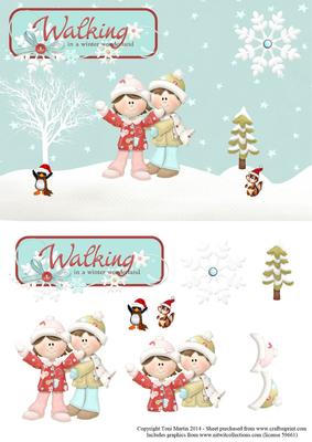 Kids Walking in a Winter Wonderland
