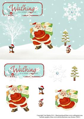 Santa Walking in a Winter Wonderland