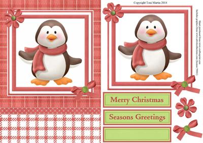 Christmas Penguin Topper & Decoupage