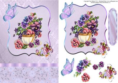 Elegant Floral Teapot Topper & Decoupage