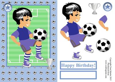 Football Boy Birthday Topper & Decoupage
