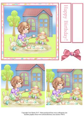 Picnic in the Garden Pyramage Card Design