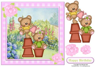 Fun in the Garden Topper & Decoupage