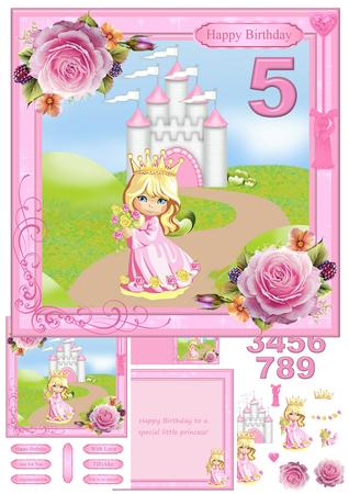 Princess Castle Birthday Ages 3-9 Mini Kit & Decoupage