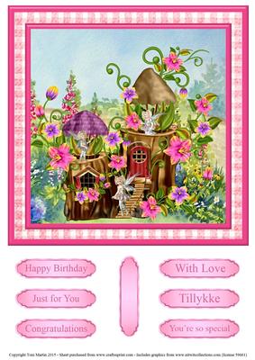 Magical Fairy House Topper & Sentiments
