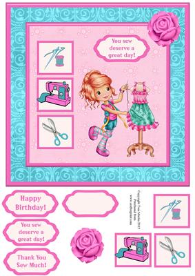 You Sew Deserve a Great Day Topper & Decoupage