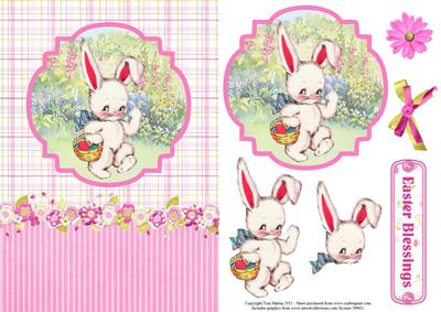 Cute Easter Bunny Topper & Decoupage