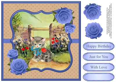 Delightful Kitten Topper & Decoupage