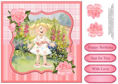 Sweet Girl Topper & Decoupage