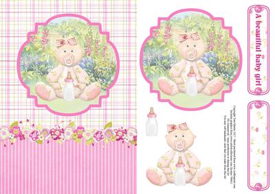 Delightful Baby Girl Topper & Decoupage