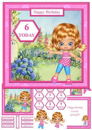 Birthday Girl Emily Card Mini Kit & Decoupage