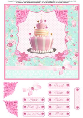 Birthday Cake Topper & Decoupage