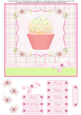 Cupcake Topper & Decoupage