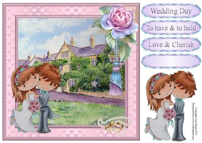 Penny's Special Day Hotel Wedding Card Topper & Decoupage