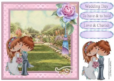 Penny's Special Day Wedding Garden Card Topper & Decoupage