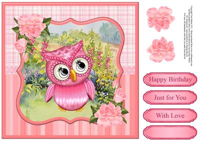 Sweet Owl Card Topper & Decoupage