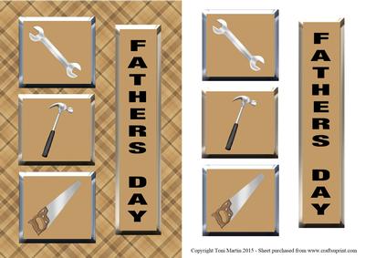 Father's Day - Handyman DIY Tools Topper & Decoupage