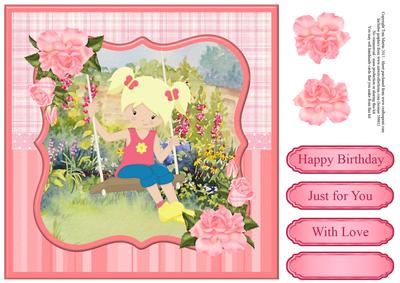 Garden Swing Card Topper & Decoupage