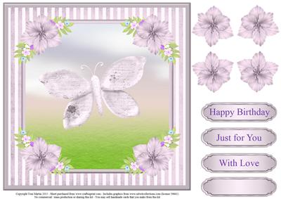 Sweet Butterfly Card Topper & Decoupage