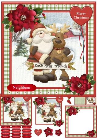 Such Deer Friends Christmas Card Mini Kit & Decoupage