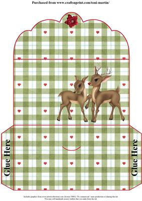 Christmas Reindeers Money Wallet