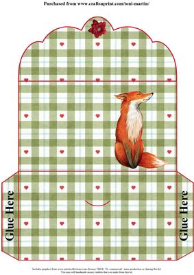 Beautiful Fox Christmas Money Wallet