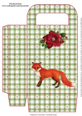 Beautiful Fox Christmas Gift Bag