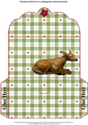 Beautiful Fawn Christmas Money Wallet