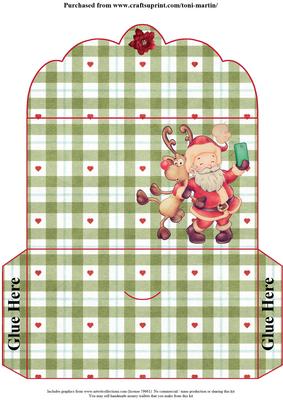 Santa Selfie Christmas Money Wallet