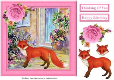 Fox by the Door Topper & Decoupage