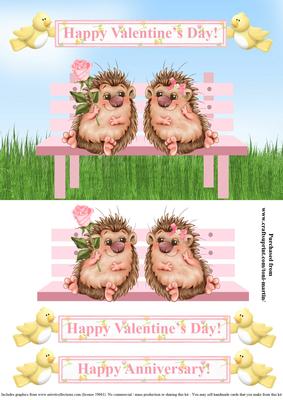 Hedgehog Love Card Topper & Decoupage