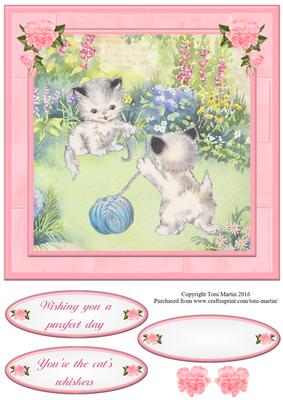 You're the Cat's Whiskers Card Topper & Decoupage