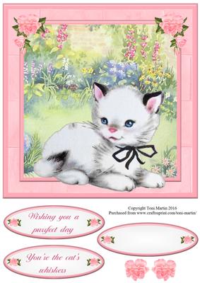 Cute Kitten Card Topper & Decoupage