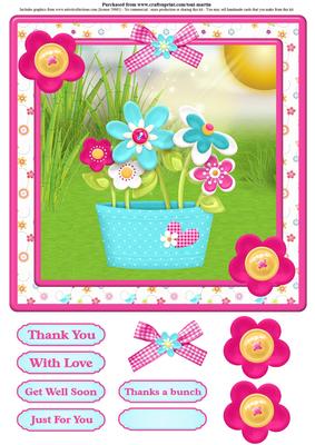 Thanks a Bunch Card Topper & Decoupage