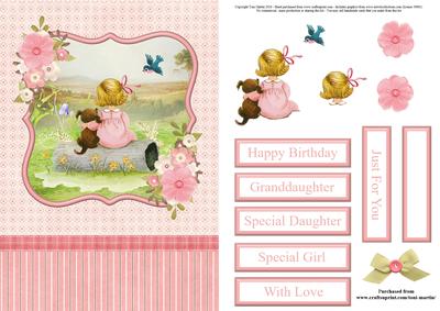 Chloe & Puppy Card Topper & Decoupage