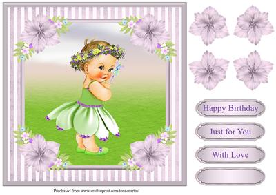Little Fairy Card Front / Topper & Decoupage