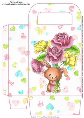 Sweet Bunny with Flowers Gift Bag