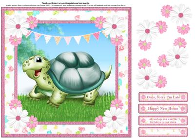 Sweet Tortoise New Home / Belated Birthday Card