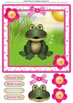 Freddy the Frog Card Topper & Decoupage