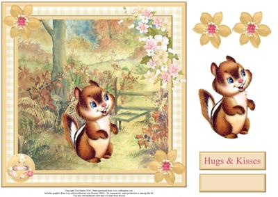 Charlie the Chipmunk Card Topper & Decoupage